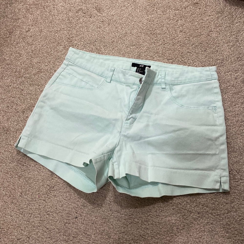 Mint green shorts